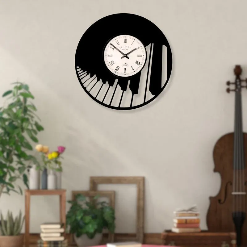 Vibe Steel Analog Wall Clock - Black media 3