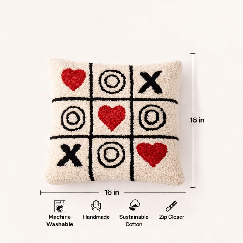XOX Heart Hand Tufted Cushion Cover media 5