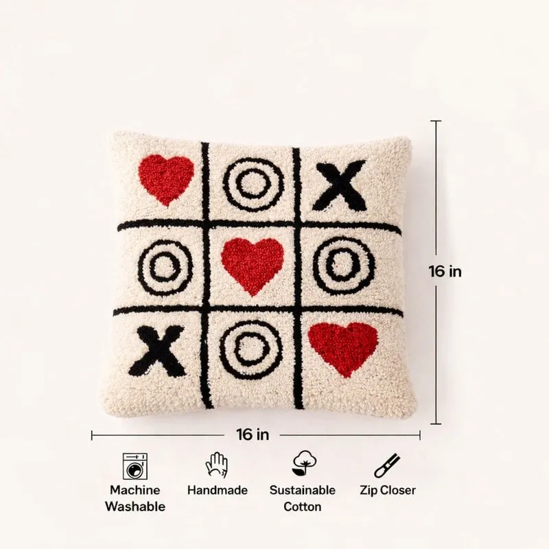 XOX Heart Hand Tufted Cushion Cover media 5
