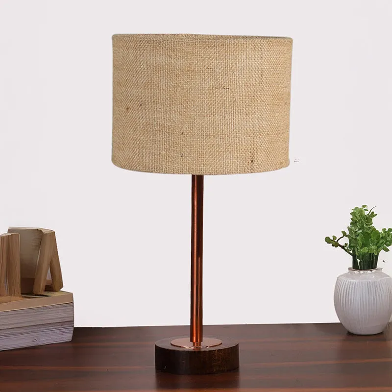 Sienna I Rodin Wooden Table Lamp - Beige,Copper,Brown media 3