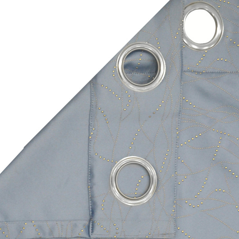Acelynn Polyester Blackout Curtain (Grey) - Set Of Two media 8