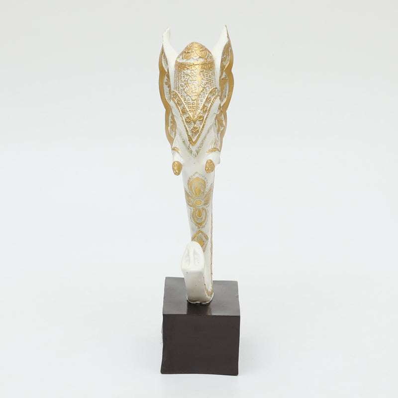 Elegant Elephant Polyresin Showpiece - Gold media 3