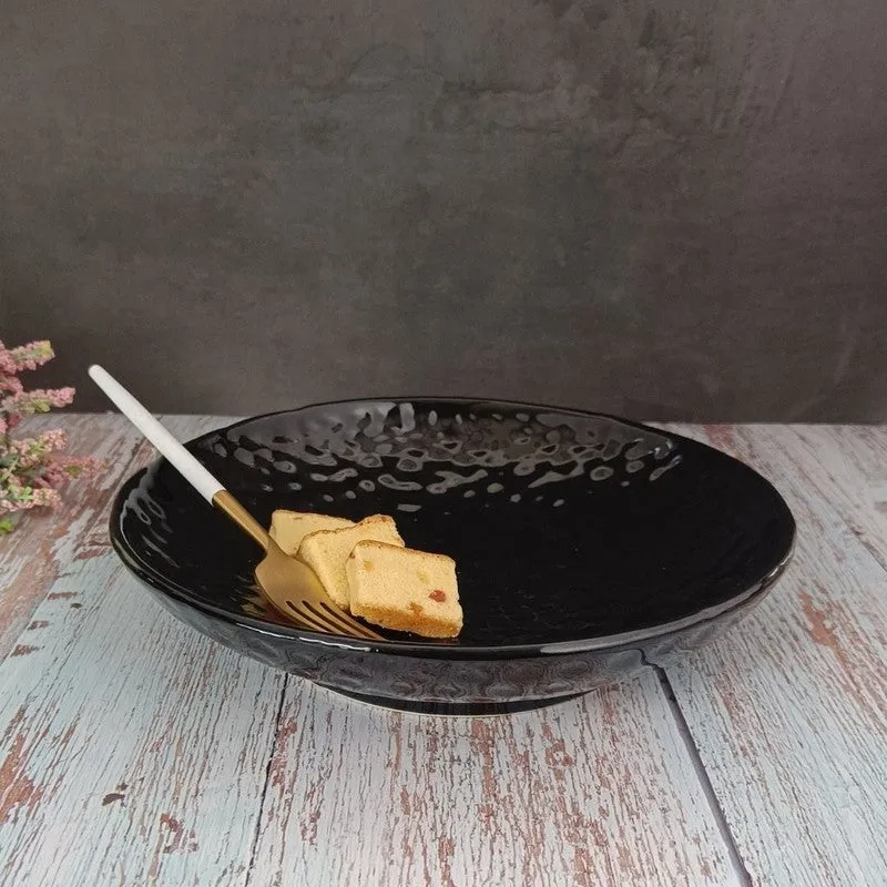 Elegant Black Ceramic Serving Platter media 4