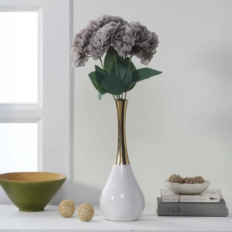 Luxury Artificial Hydrangea Flower Bunch - Grey media 1