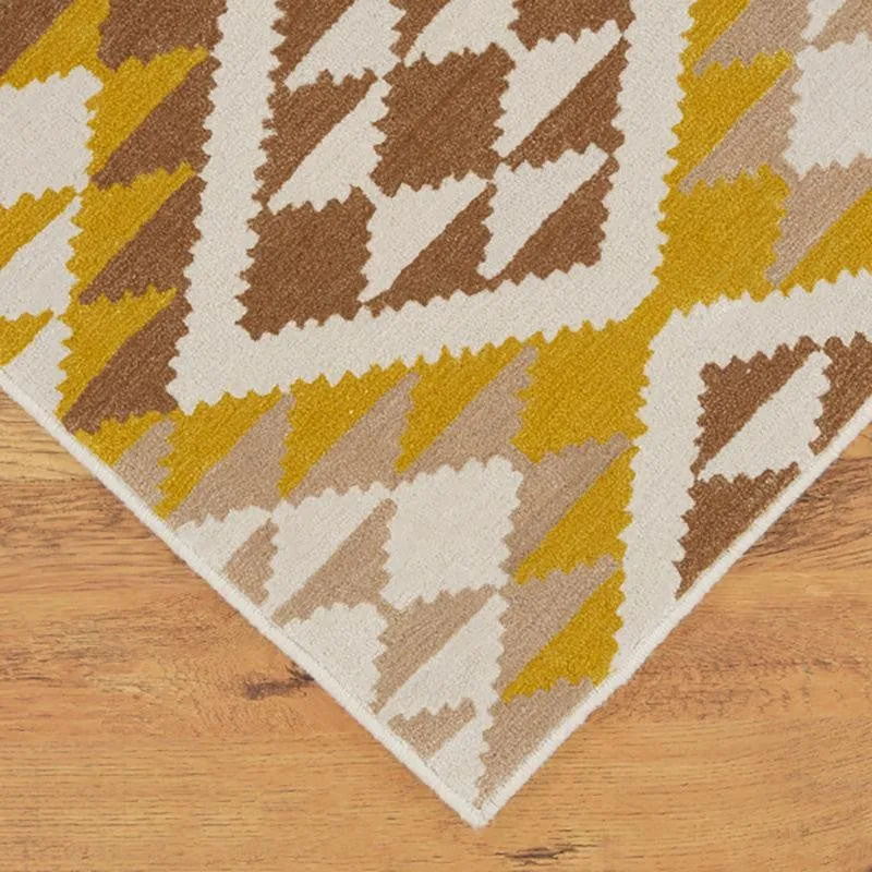Belladonna Hand Tufted Geometric Wool & Nylon Carpet - Mustard Yellow media 5