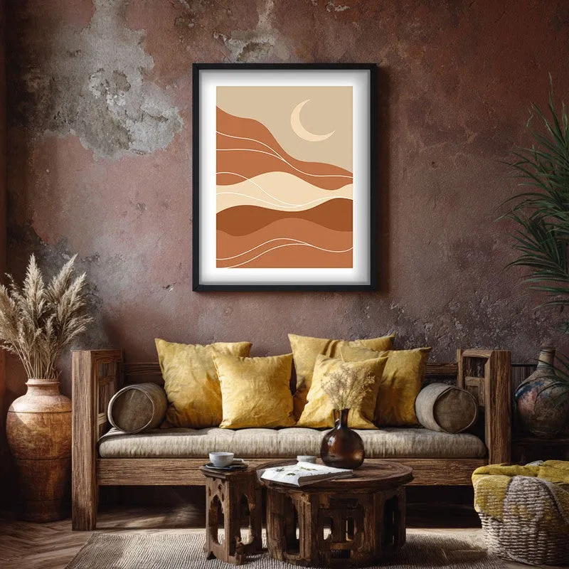 Desert Drift Canvas Wall Painting With Black Frame media 7