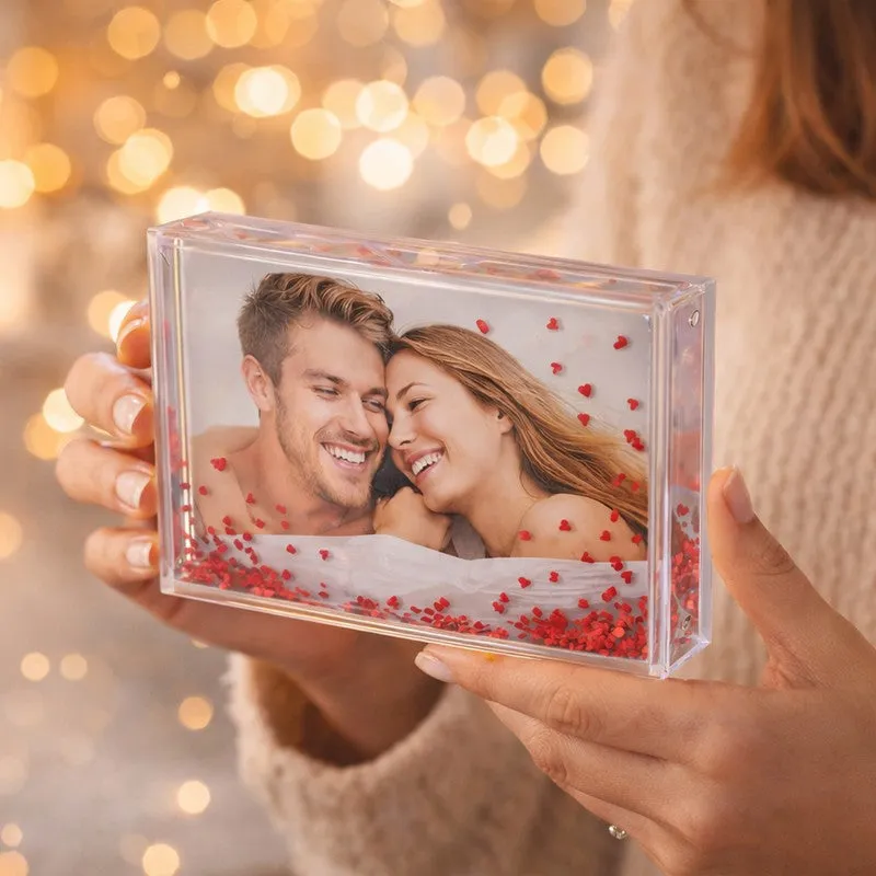 Love Story Glitter Acrylic Photo Frame - Red media 6