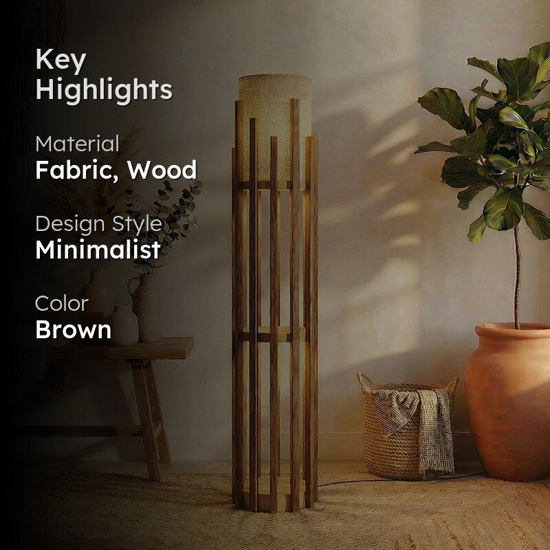 DLume Wooden Cage Floor Lamp media 2