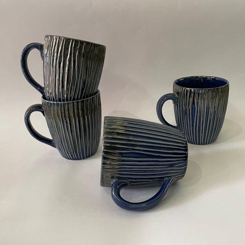 Stripe Ceramic Coffee Mug (300 mL Each) - Set of Four media 4