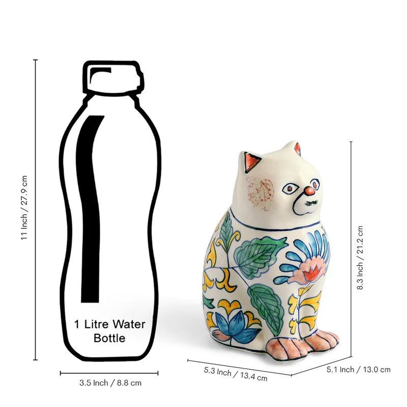 Garden Cat Ceramic Handpainted Showpiece media 8