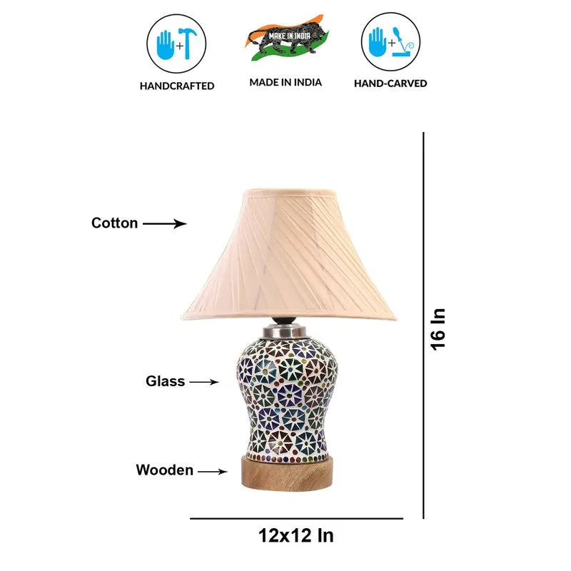 Astrona I Pleated Wooden Table Lamp - Multicolor media 9