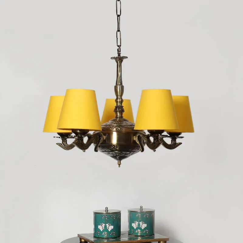 Magi Conical Golden Antique Ceiling Lamp media 2