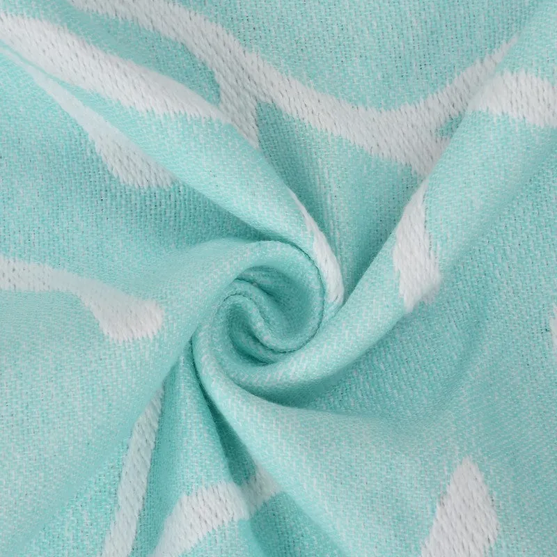 Petalyn Abstract Cotton Throws - Sea Green media 5