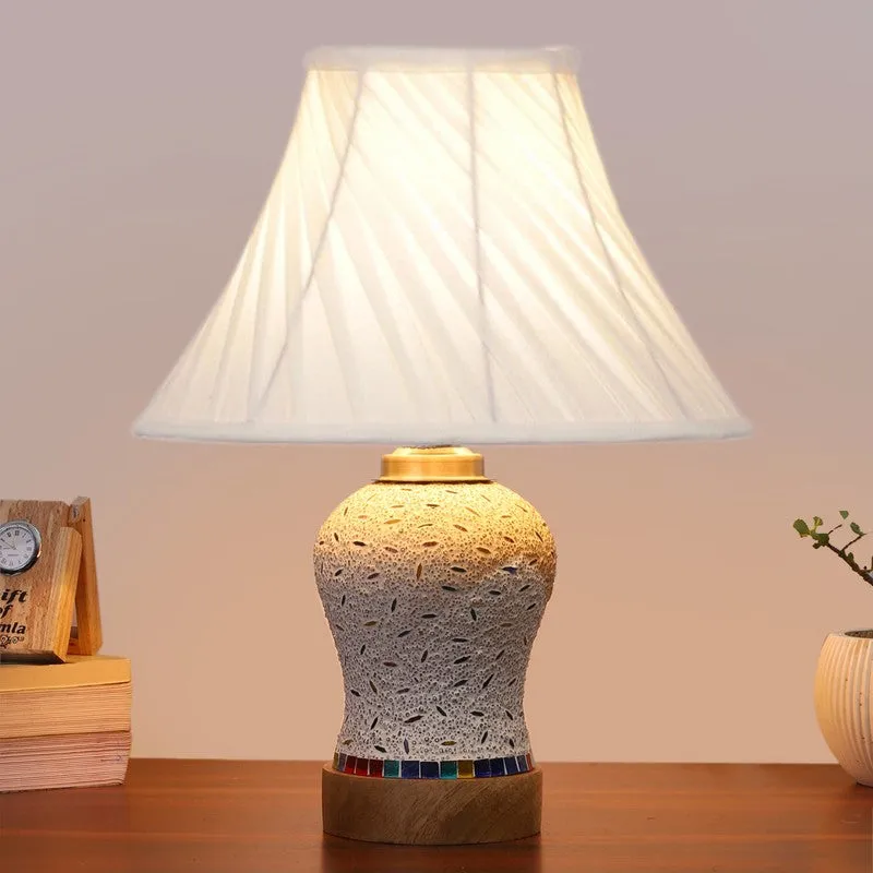 Nivora I Pleated Wooden Table Lamp - Multicolor media 3