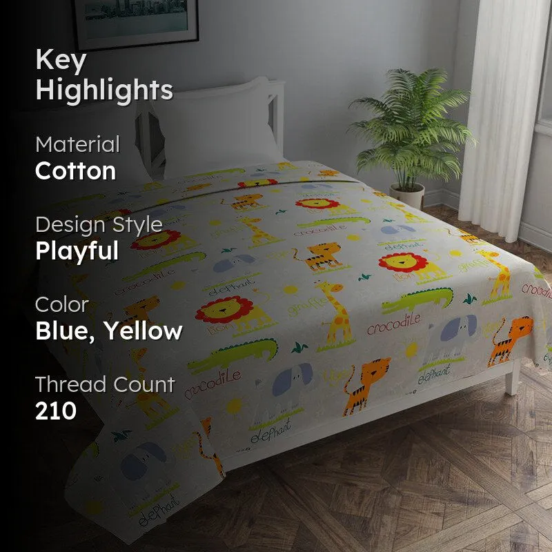 Whiskers & Woods Kids' Cotton Duvet Cover - 210 TC media 2