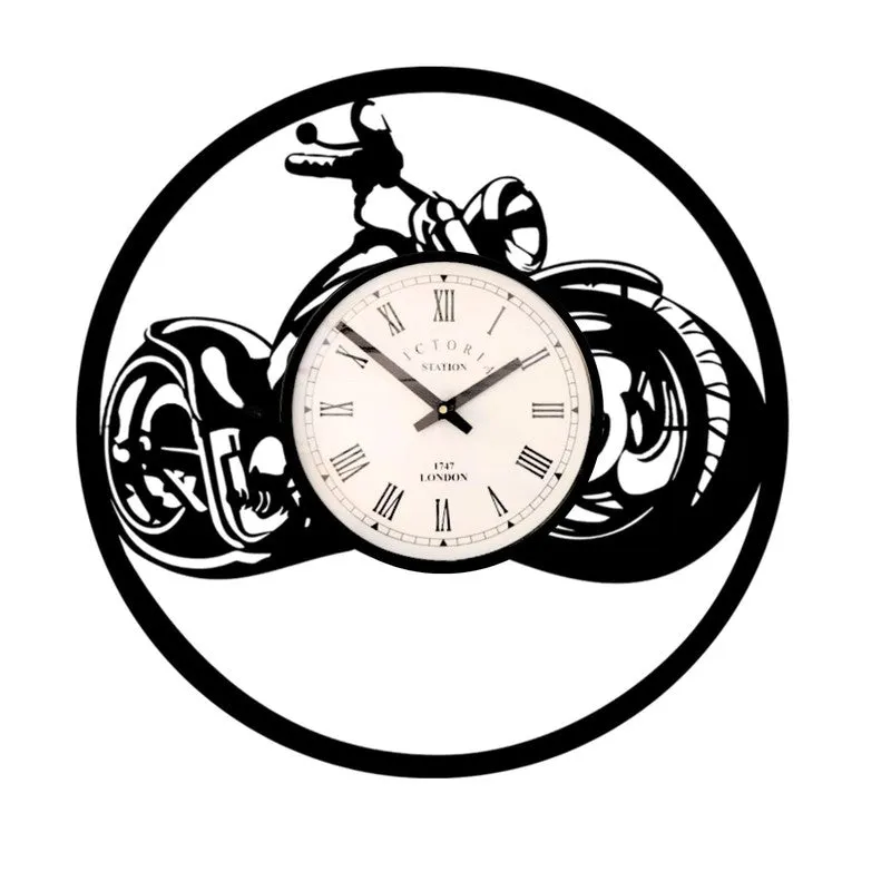 Primeart Steel Analog Wall Clock - Black media 4