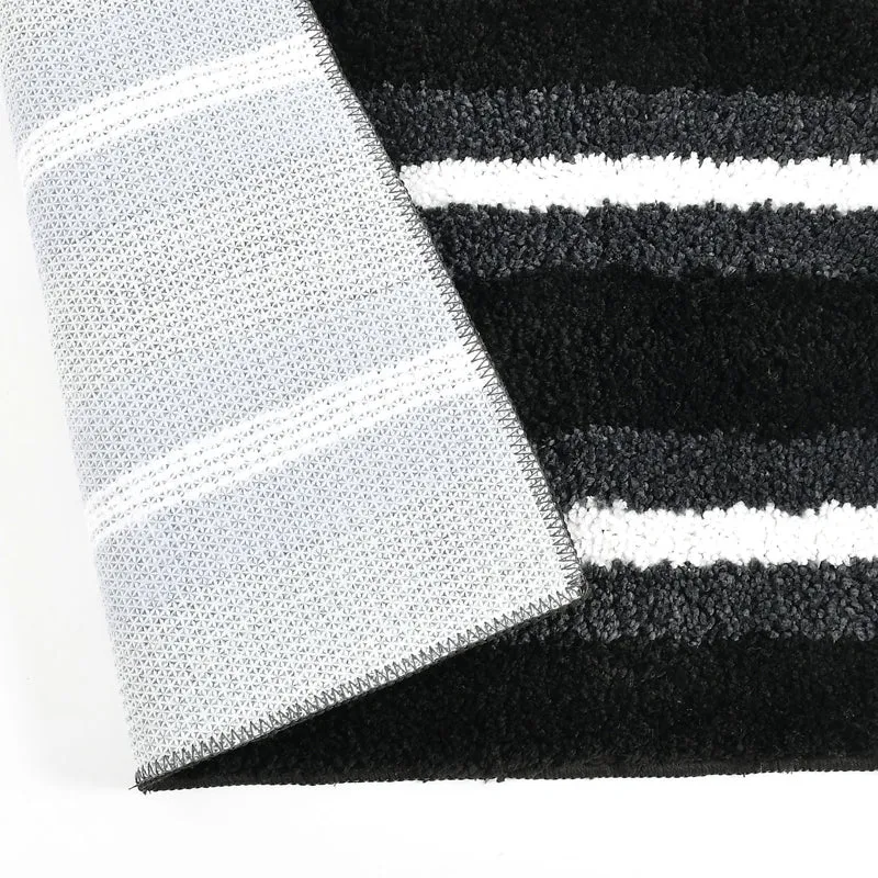 Striata Micro Fiber Runner Rug - Black media 5