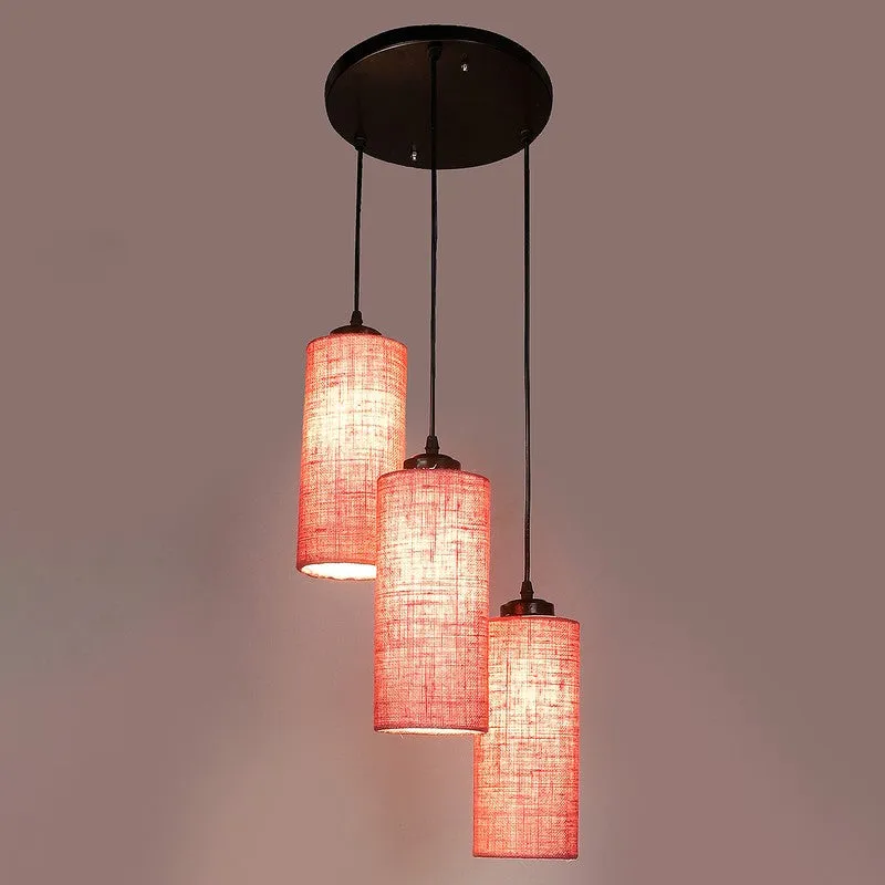 Cylentra Triple Metal Ceiling Lamp - Pink media 5