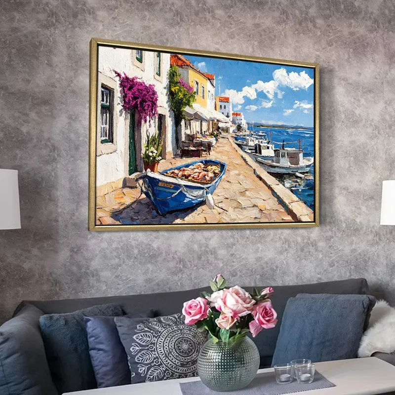 The Blue Dory Canvas Wall Painting With Frame media 6