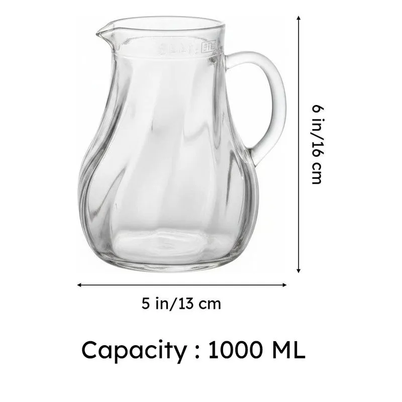 Orvella Glass Jug(1000 mL) - Set Of Six media 7