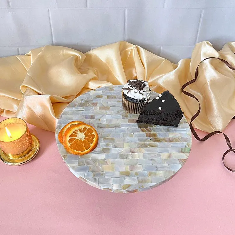 Mer-Maison Mother Of Pearl Cake Stand media 3