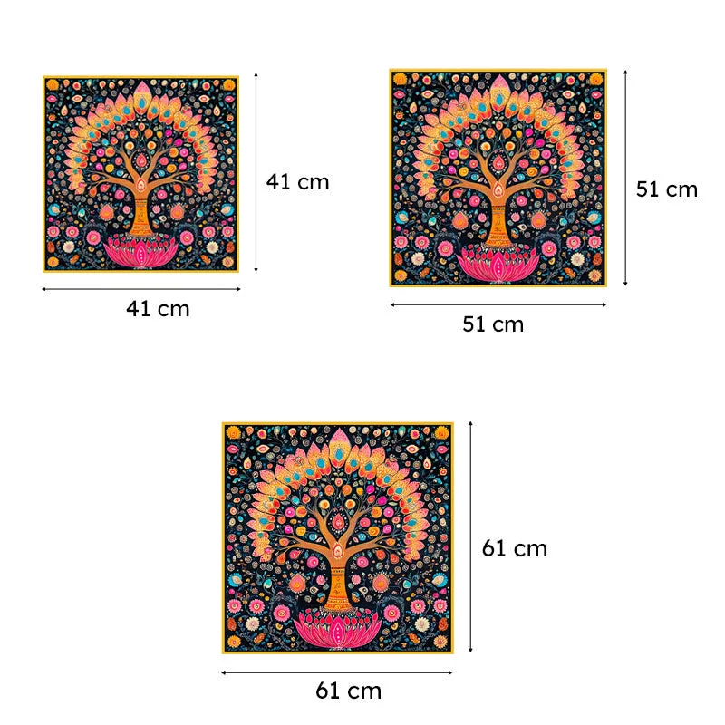 Sylavan Trance Canvas Wall Painting With Frame - Gold media 6