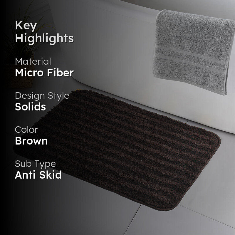 Joen Anti Skid Bath Mat - Brown media 2