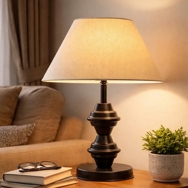 CleanFlare Metal Table Lamp - Beige media 1