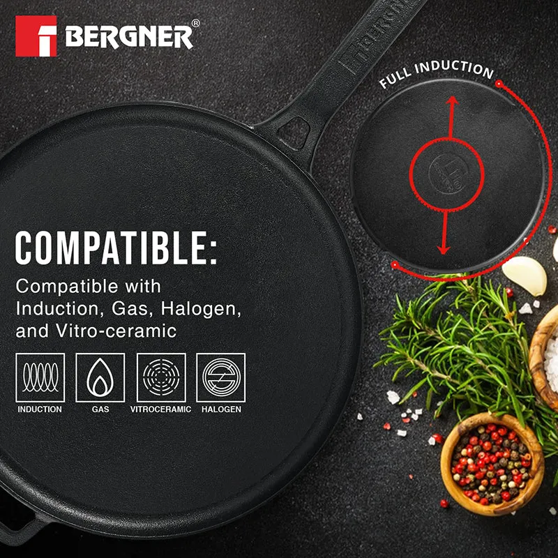 Bergner Arden Induction Safe Cast Iron Tawa - 29 cm media 7