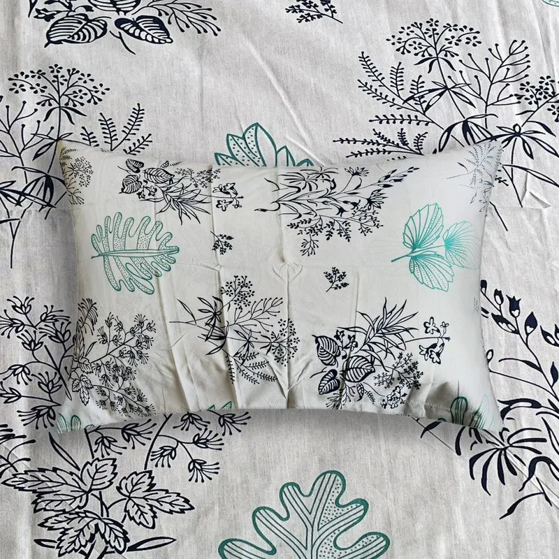 Bloom Veil Cotton Bedsheets (Blue) - 400 TC media 3