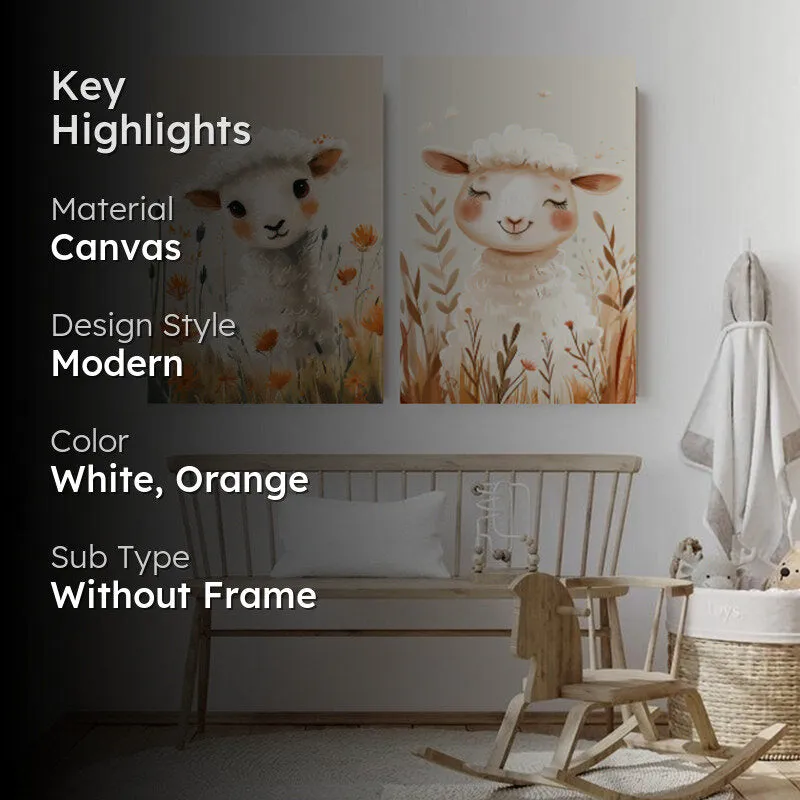 Little Lamb Wall Art - Set Of Two media 2