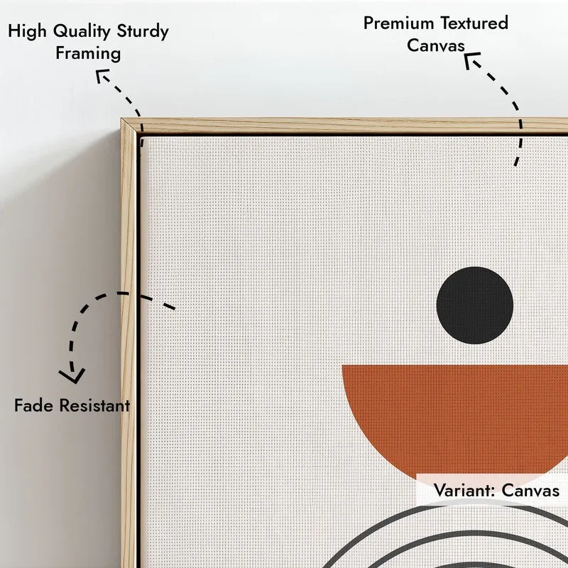 Balanced Horizons Canvas Wall Painting With Brown Frame media 7