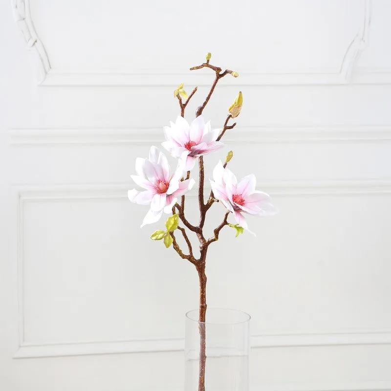 Magnolia Meadow Artificial Flower Stem - White & Pink media 4