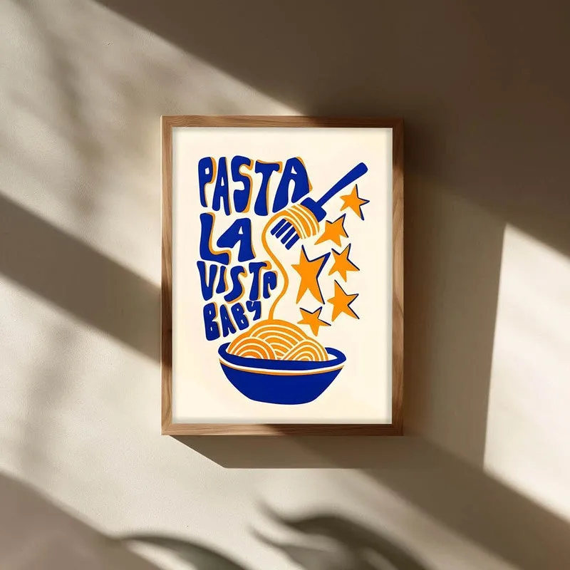 Golden Linguine Archival Canvas Wall Art - Brown media 3