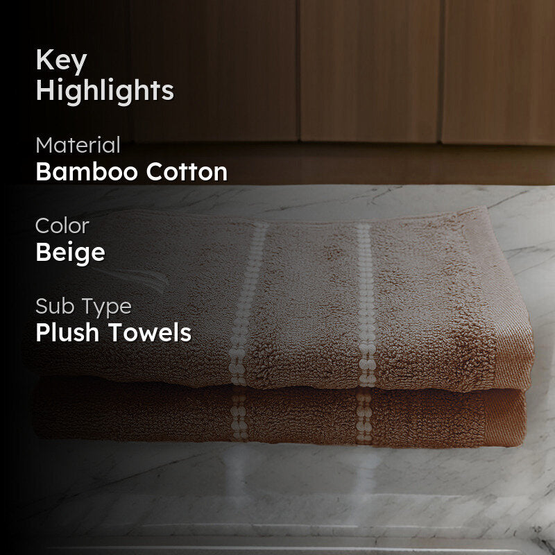 Nautica Oasis Hand Towel (Beige) - Set Of Two media 2