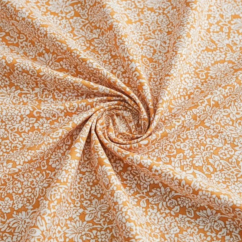 Champa Floral Cotton Bedsheet (Brown) - 200 TC media 5