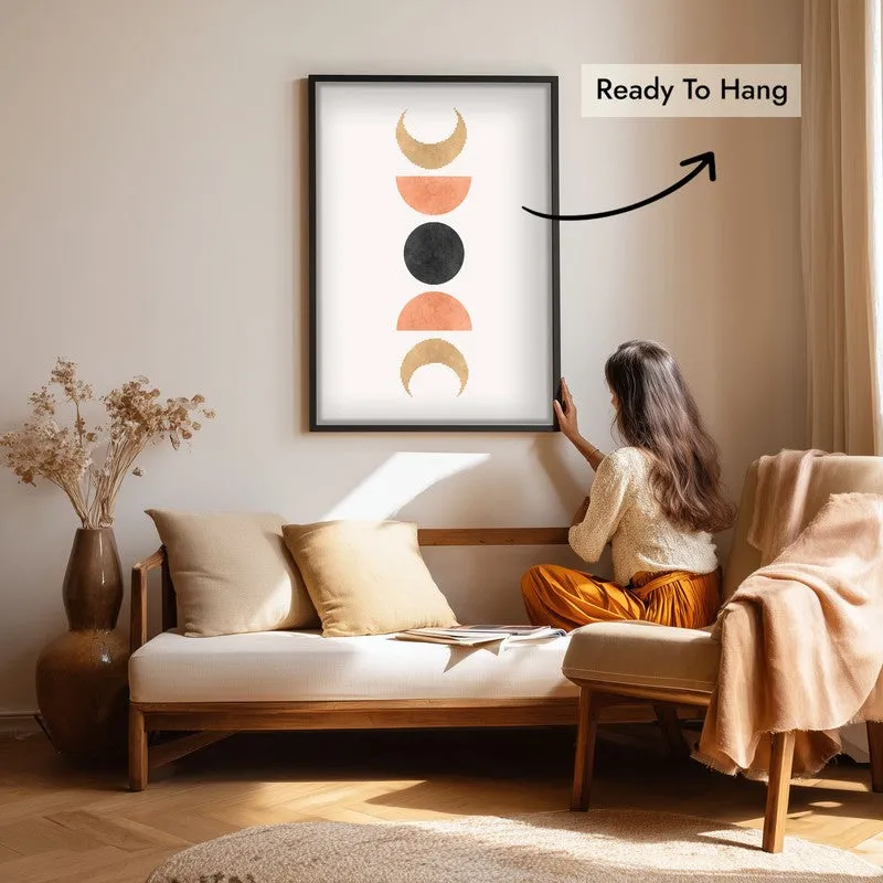 Lunar Balance Canvas Wall Painting With Black Frame media 7