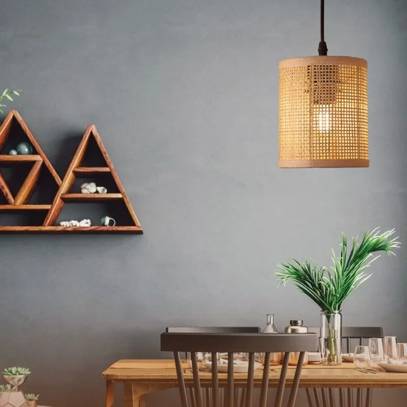 Jorinor Rattan Ceiling Lamp media 3