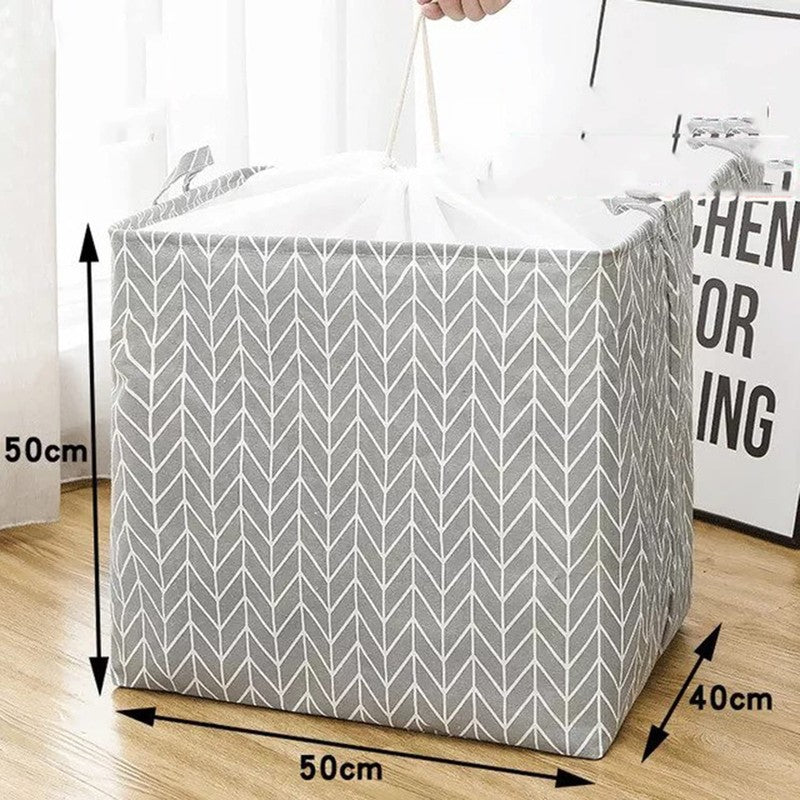 Stylish Grey Laundry Hamper  Lightweight & Foldable Storage Basket media 6