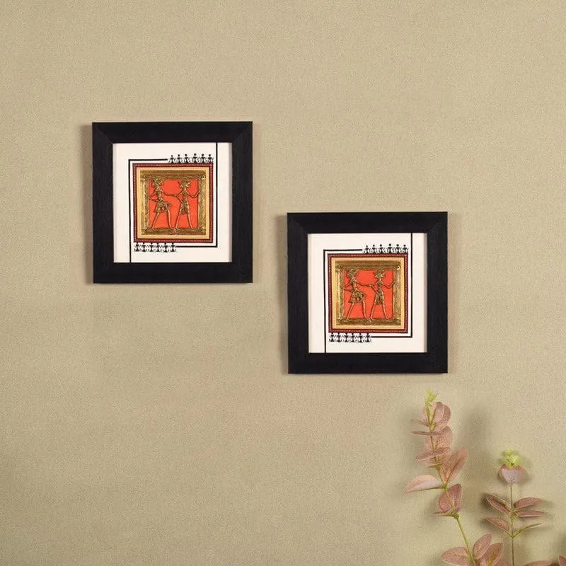 Missoni Dhokra Brass Wall Art - Set Of Two media 1