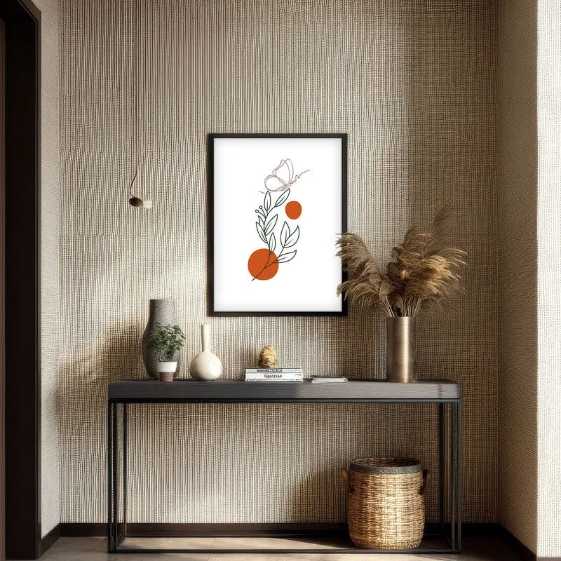 Rust Rhythm Canvas Wall Painting With Black Frame media 4