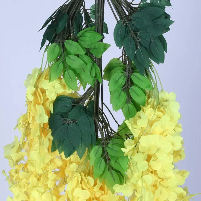 Faux Lush Wisteria Plant - Yellow - 3.3 Feet media 5