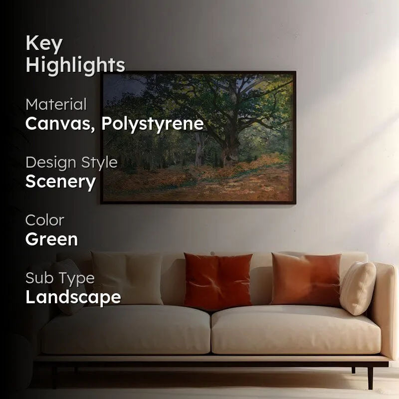 The Bodmer Oak, Fontainebleau Forest By Claude Monet - Black Frame media 2