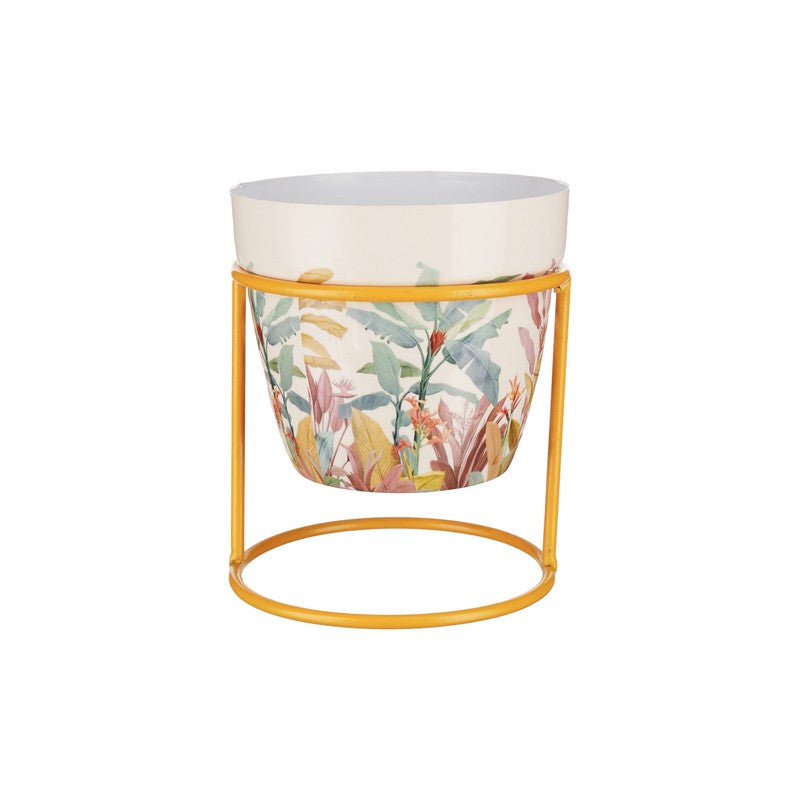 Vessel & Vine Metal Planters With Stand - Two Piece Set media 10
