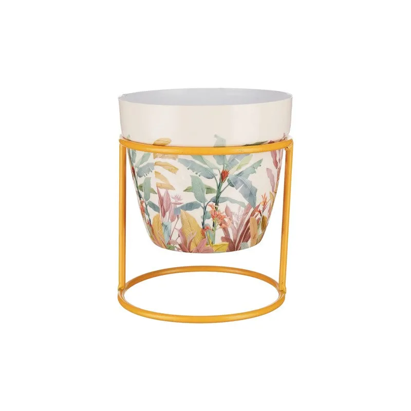 Vessel & Vine Metal Planters With Stand - Two Piece Set media 10