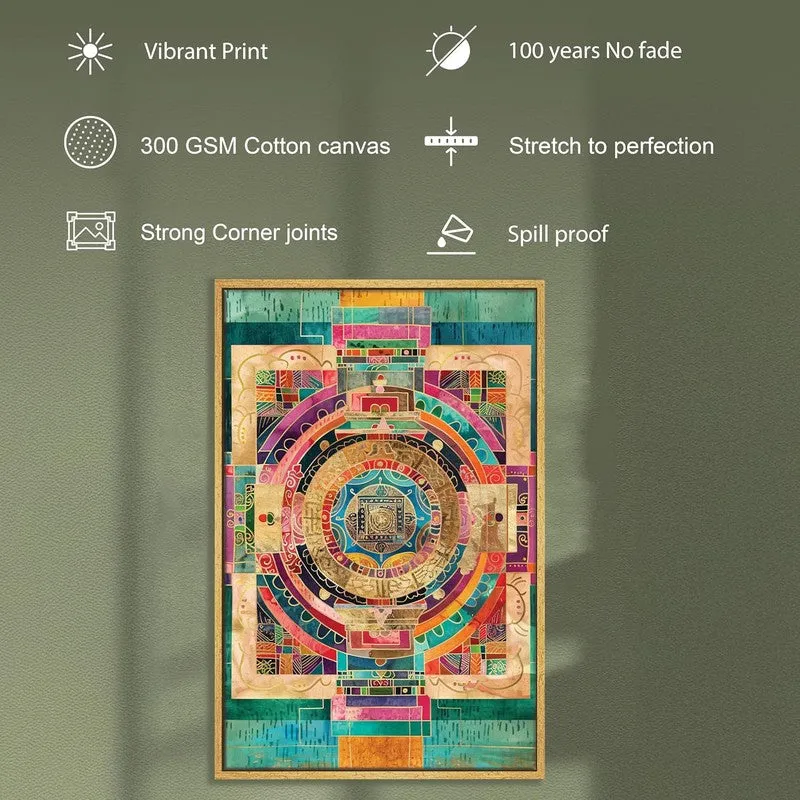 Patchwork Maze Wall Art With Frame media 6