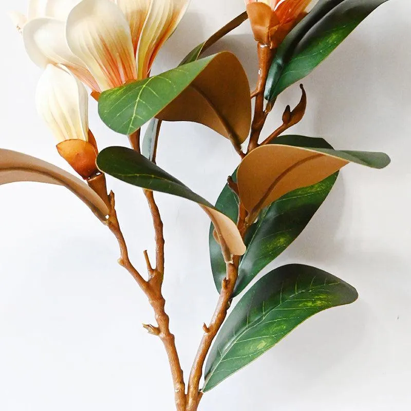 Artificial Magnolia Flower Stick - Cream media 3