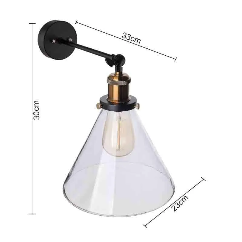 Conica Arm Glass & Metal Wall Lamp - Copper media 6
