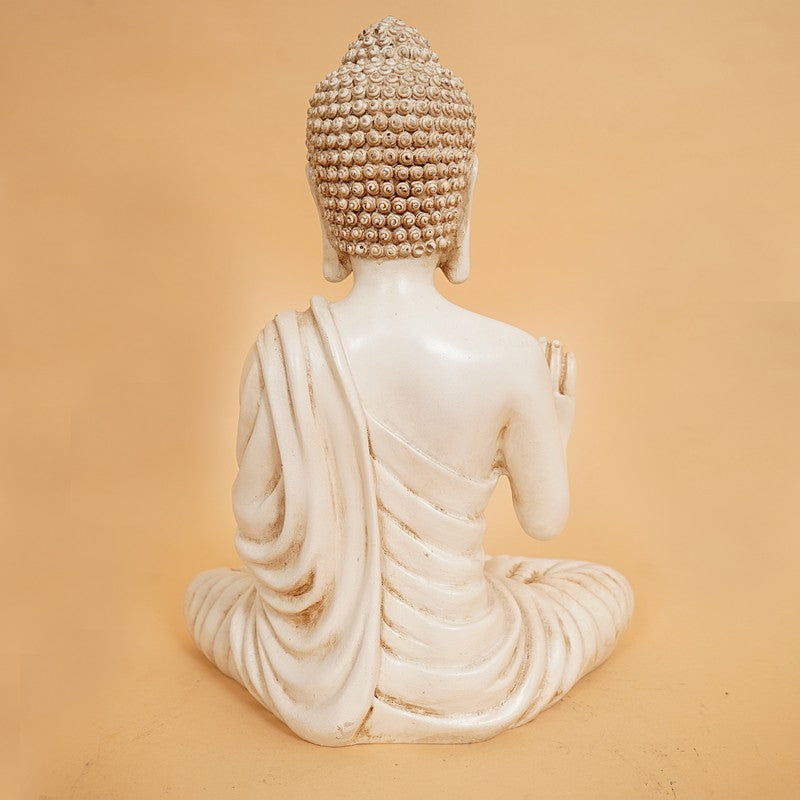 Peaceful Meditating Resin Buddha Idol media 6