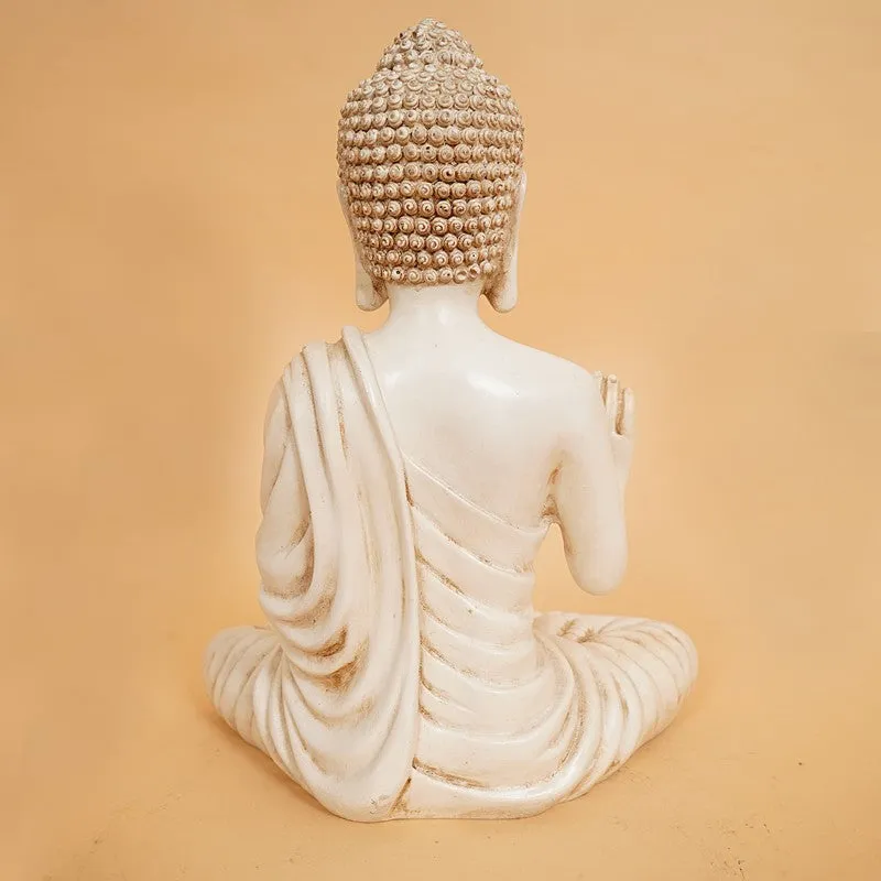 Peaceful Meditating Resin Buddha Idol media 6